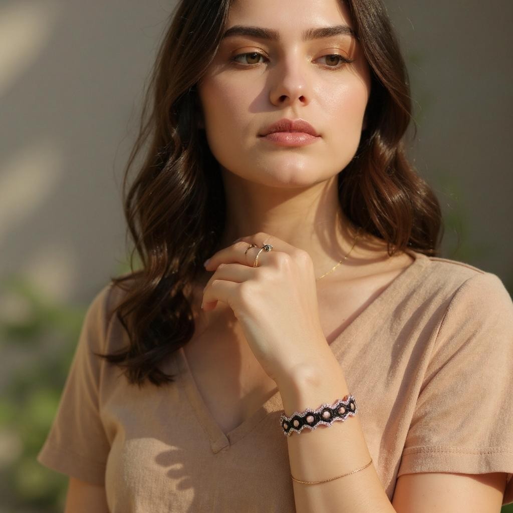 Rohdonit Makramee Armband