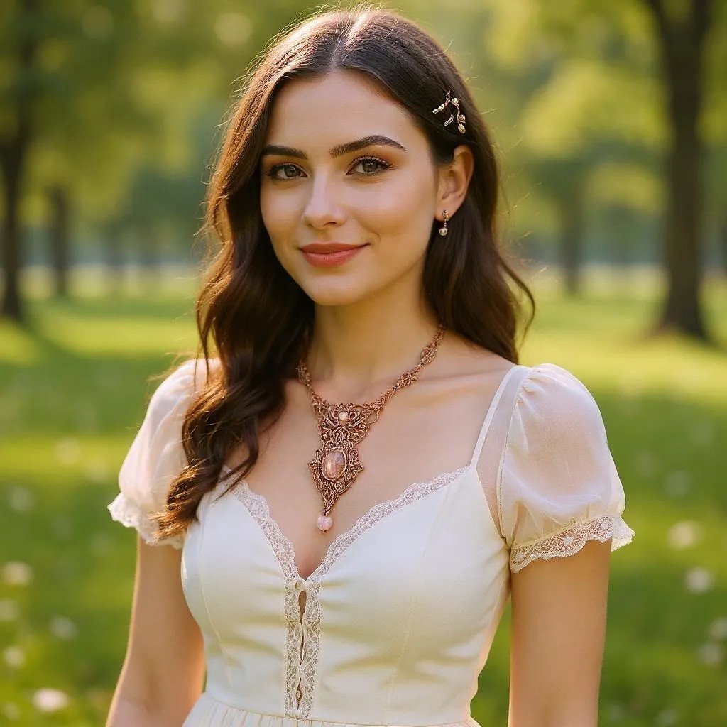 Rosenquarz Collier im Barockstil